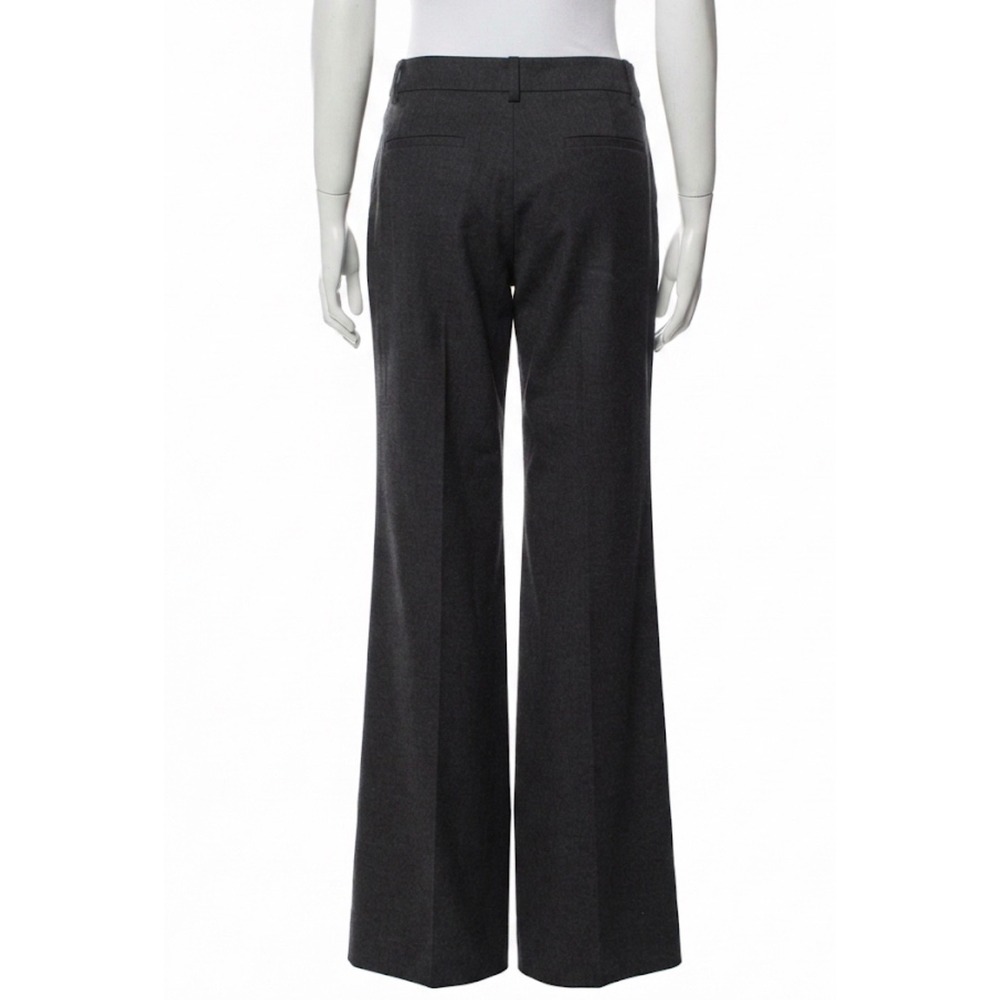 Tahari Womens Wide Leg Dress Pants Charcoal Gray Size 8 Workwear Trousers